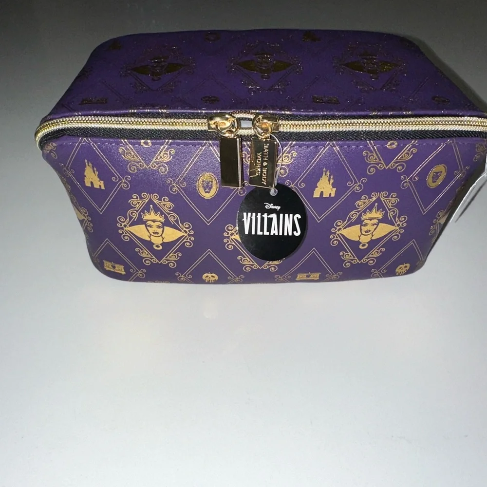 Bath & Body Works x Disney Villains Evil Queen purple gold cosmetic makeup bag
